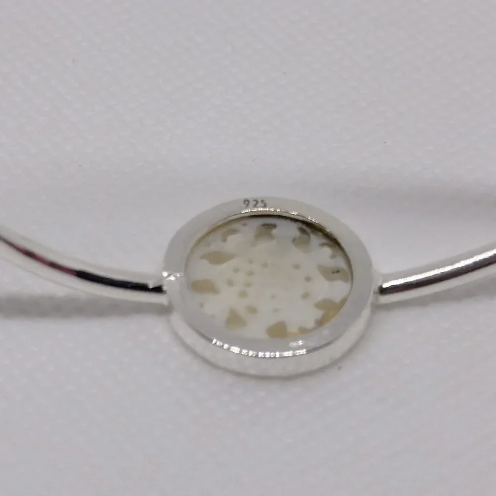 Elegant 925 silver bracelet hand made stone